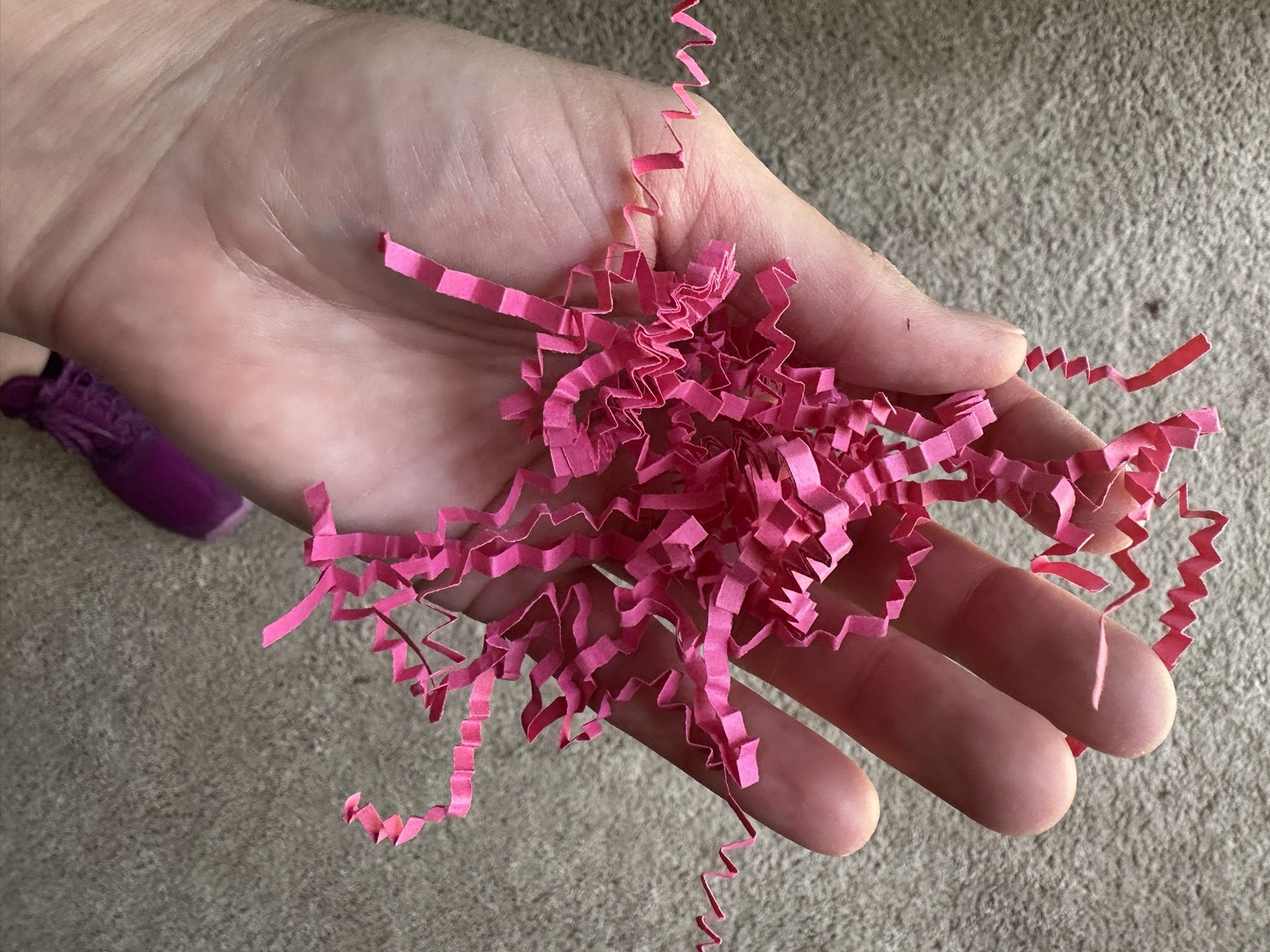 Pink Crinkle Paper-Uline