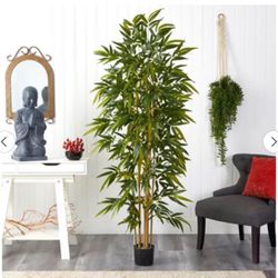 Nearly Natural 6-ft Bamboo Tree