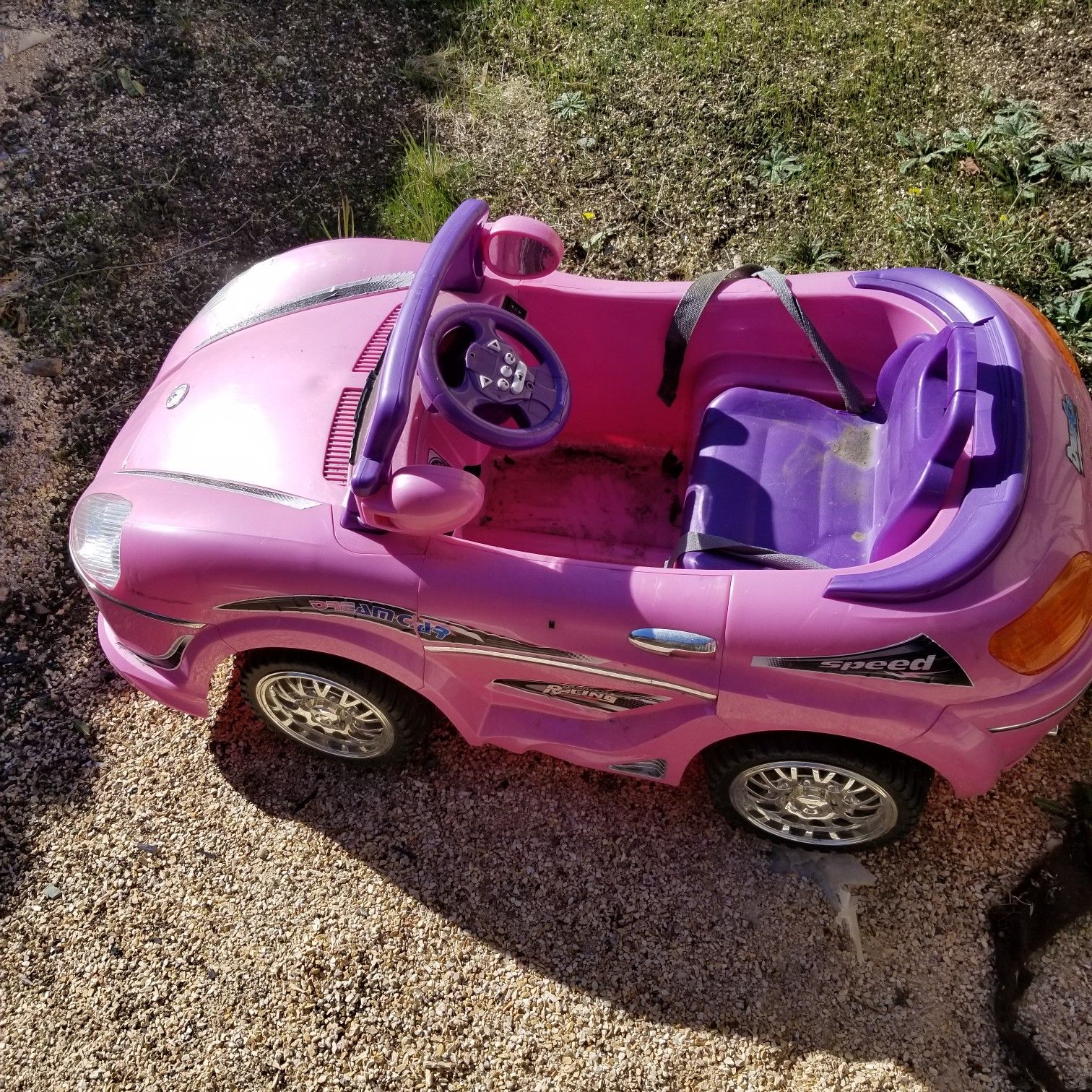 Kid's pink electric car