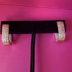 Bling Bling Cubic Zirconia Hoop Earrings