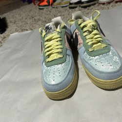 Nike Air Force 1 Low x Undefeated '07 trainers in green and blue #sneakers  With out box