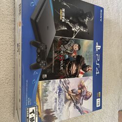 PS4 Slim (Console, Adapter, Remote, And One Game Included)