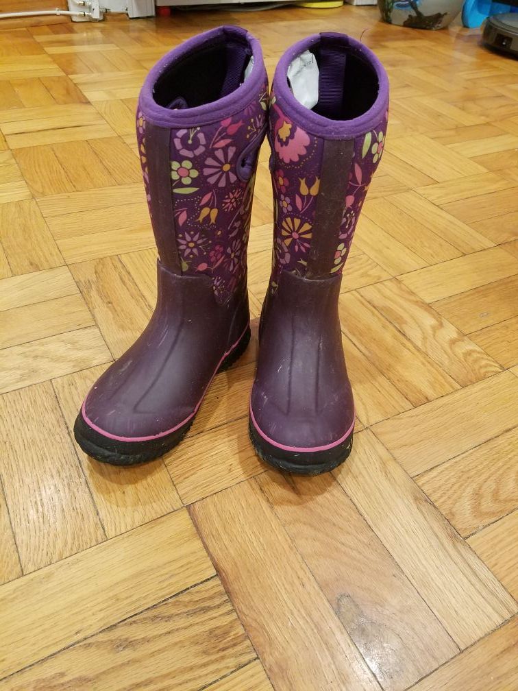 Girl rain and snow boots size 13