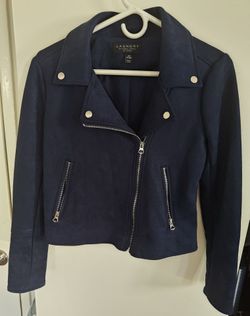 Laundry by Shelli Segal Faux Suede Moto Jacket Size XS