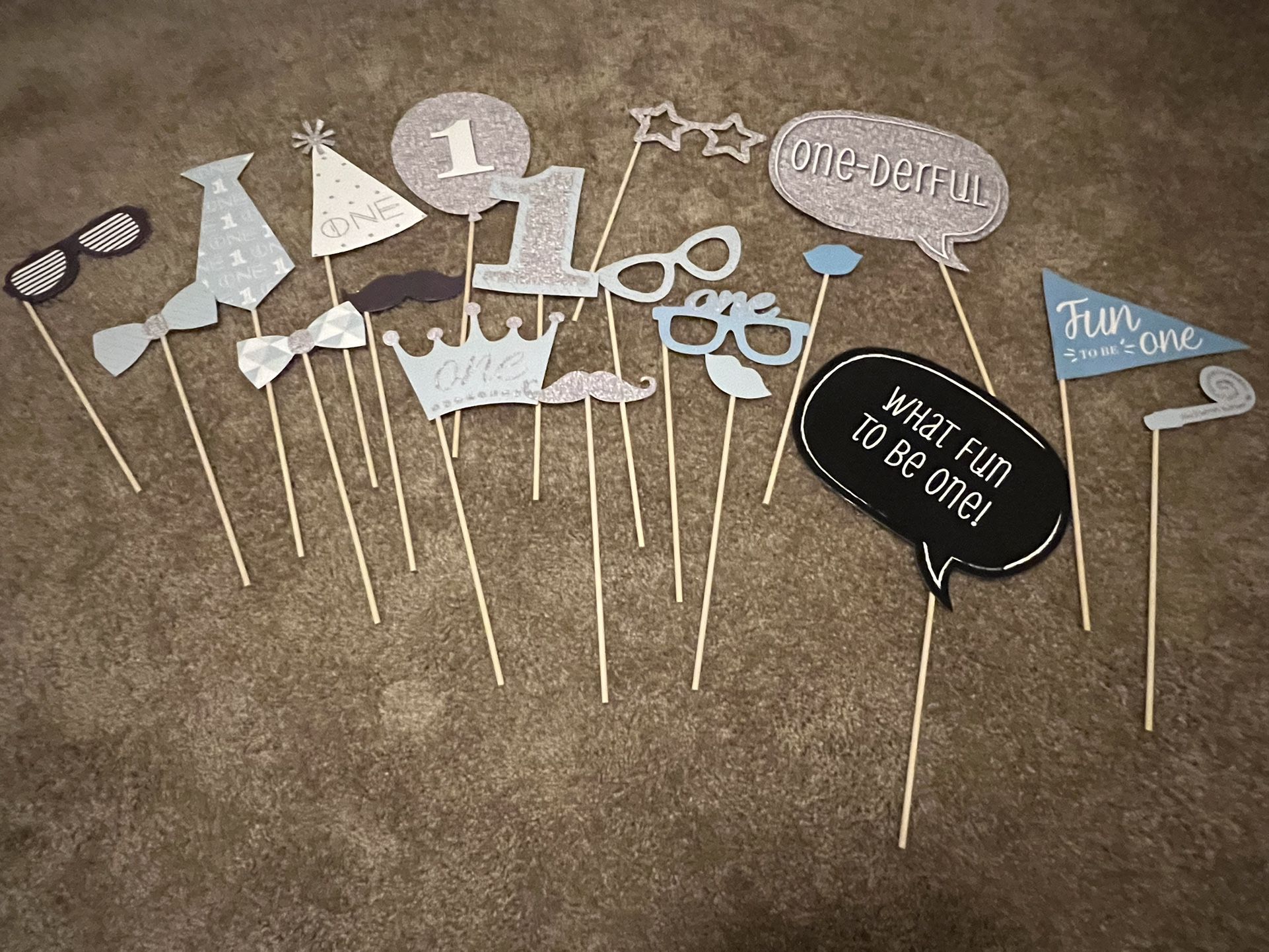 Mr. Onederful Photo Booth Props