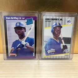 Ken Griffey Jr Rookie Baseball Cards (1989 Donruss and Fleer) 🔥🔥 Sharp Cards!! 