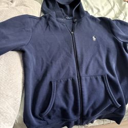 Navy Blue Polo Hoodie