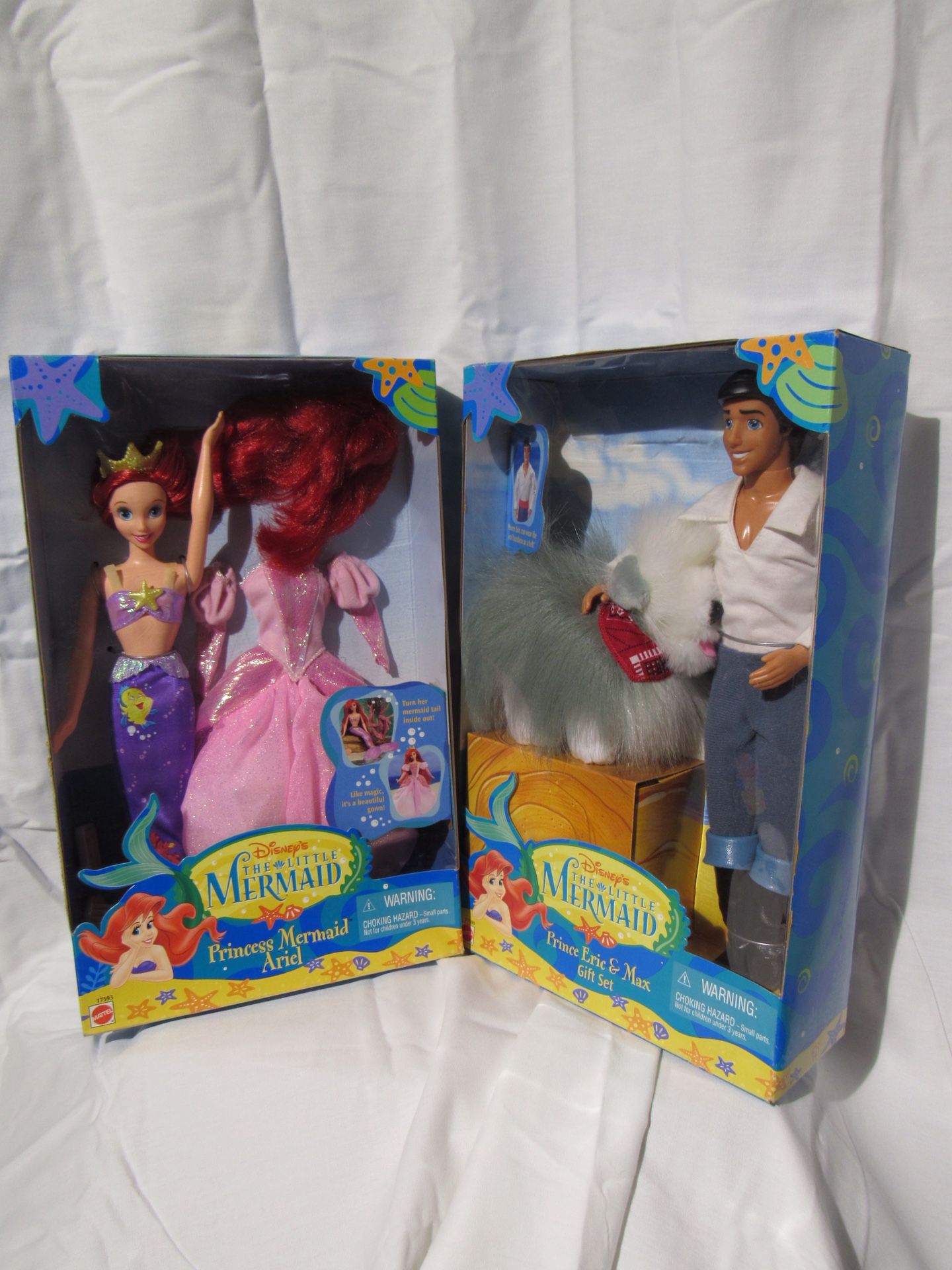 Ariel and Prince Eric Vintage 1997 Dolls