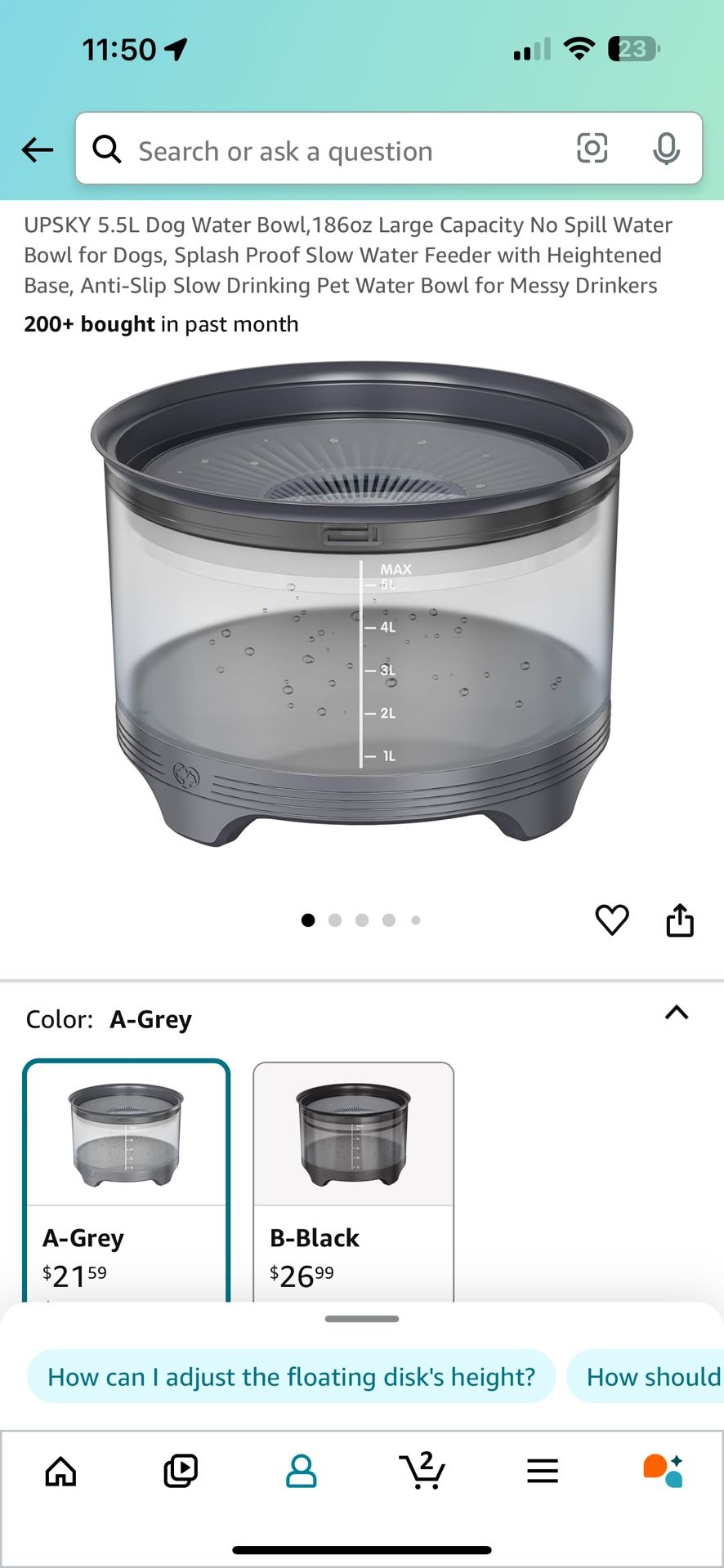 Dog Water Bowl - 5.5L