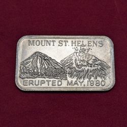 Silver .999 bar 1oz. Mt. St. Helens Vintage 