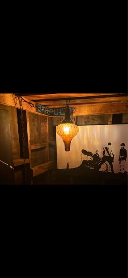 Vintage Mid-Century Modern swag lamp