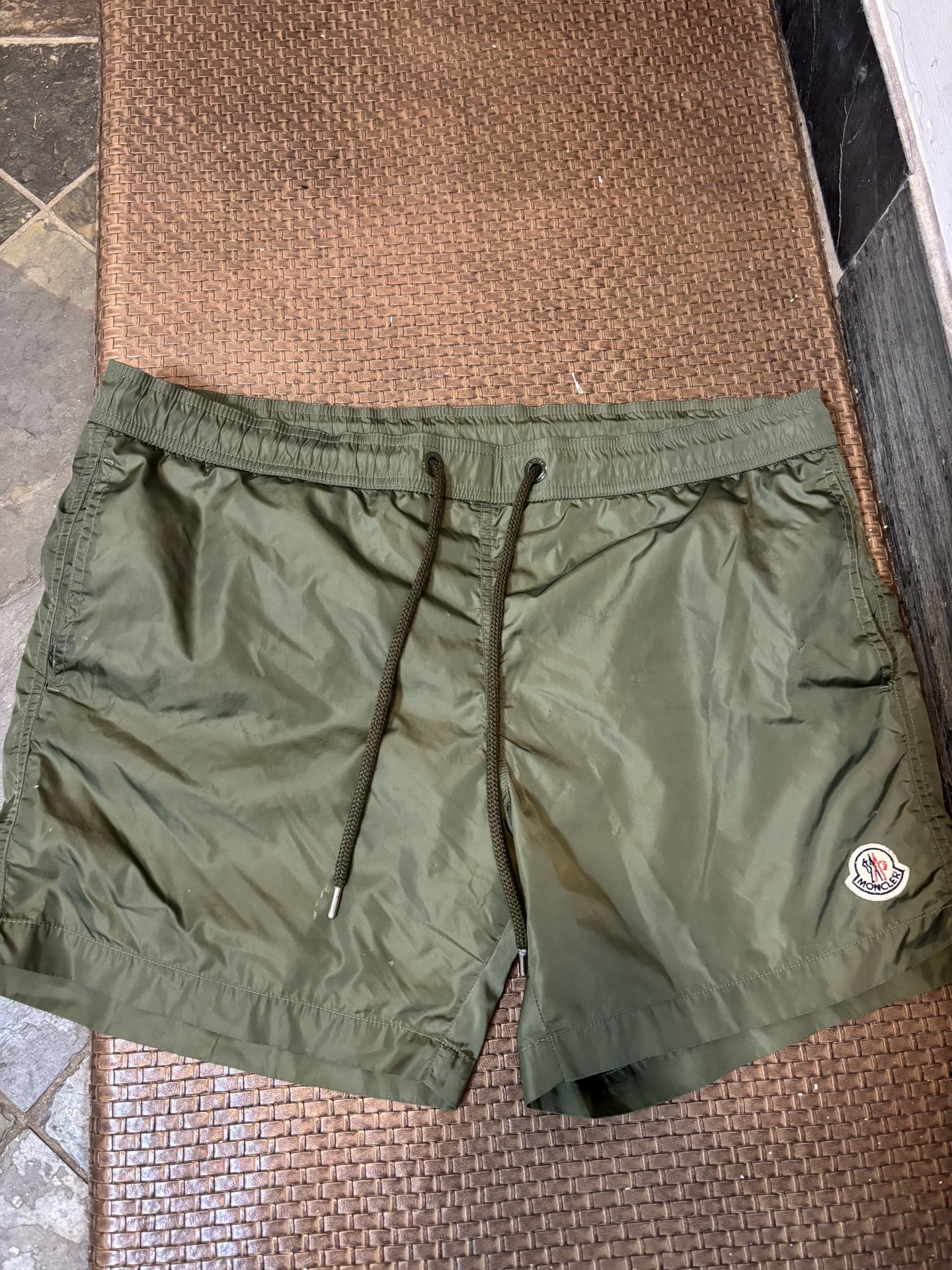 Moncleir swim shorts olive green large