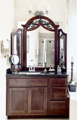 Triple View Bathroom or Dresser Mirror Only