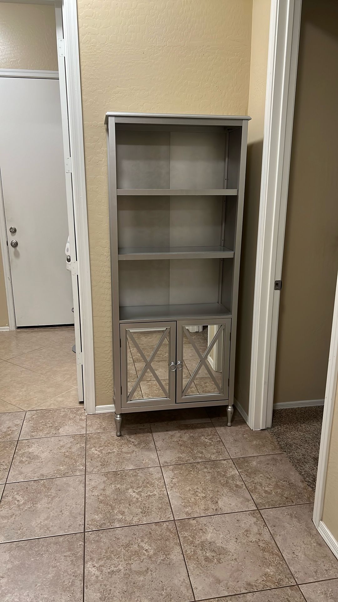 Silver Mirror Cabinet