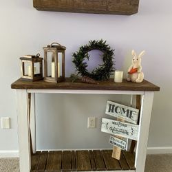 Handmade Farmhouse Console Table – Distressed Barn Wood Style