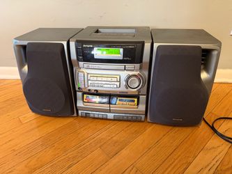AIWA CA-DW653U CD Cassette Player Boombox Radio Working