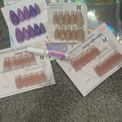 Handmade Press-on Nails With Glue