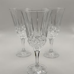 3 Noritake Rockford Crystal Ice Tea Glasses 
