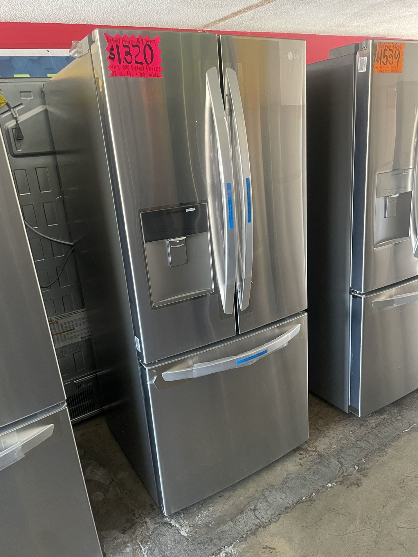 New LG French Door Refrigerator 30” Wide