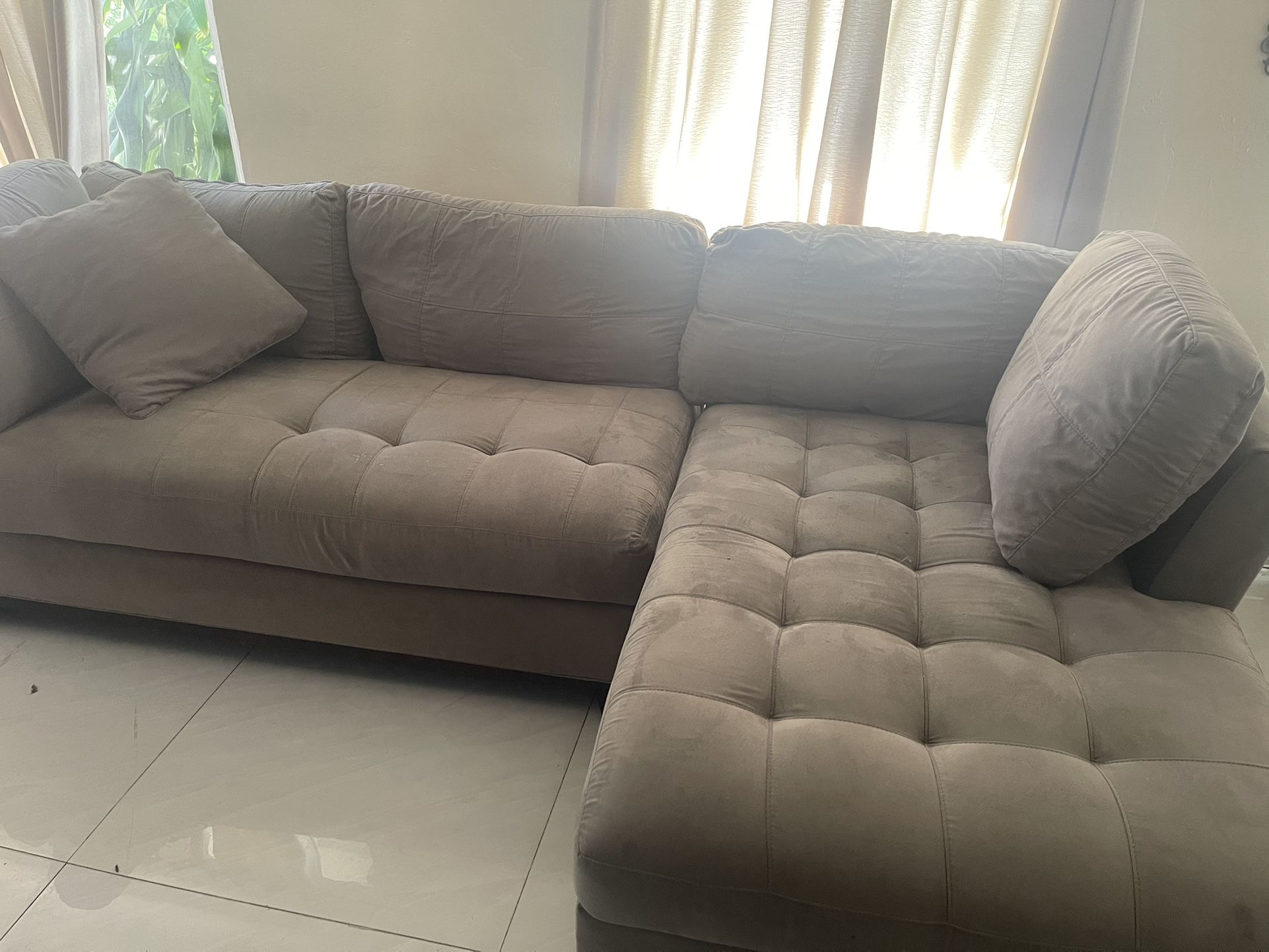 grey sectional chaise couch sofa