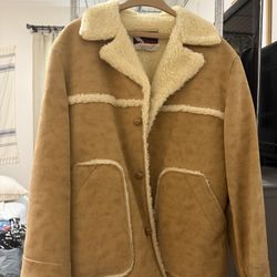 Sherpa Lined Suede Jacket Size: XL