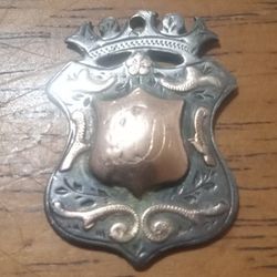 Antique Sterling And Solid Gold Pendant/Fob
