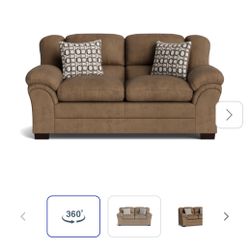 BRAND NEW BROWN LOVESEAT FOR SALE