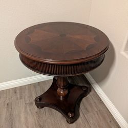 Round Dark Brown Table