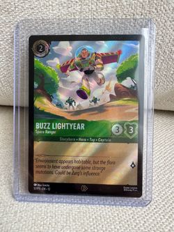 AMC Buzz Lightyear Space Ranger 57/P3 Lorcana Card Toy Story 5 Movie Promo Foil