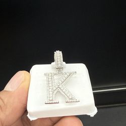 925 Sterling Silver Later K Pendant 