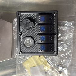 4 switch panel blue