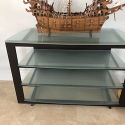 Tv Stand With Glass Shelves 