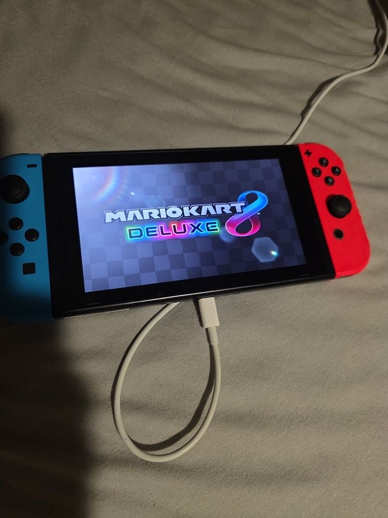 Nintendo Switch With Mario Kart 8