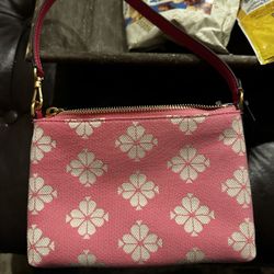 Kate Spade Flower Two-tone Canvas East West Pochette