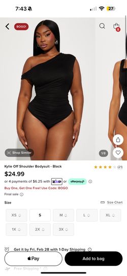 Fashion Nova Bodysuit Black