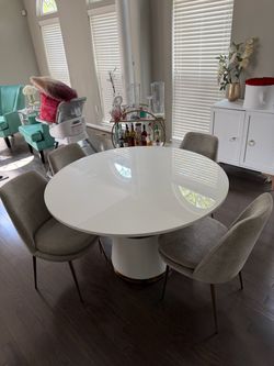 White Table + Chairs