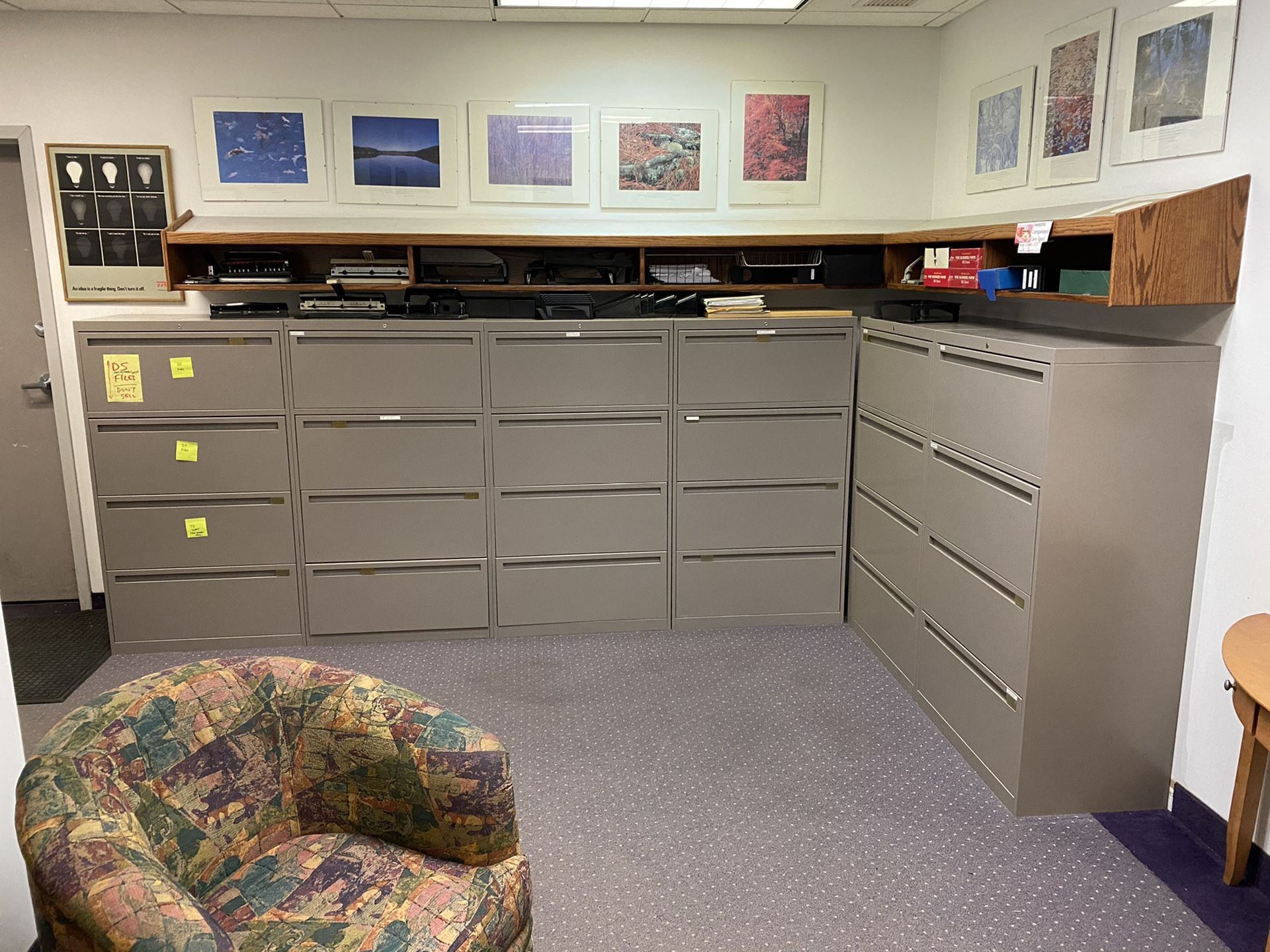 Four drawer lateral file cabinets