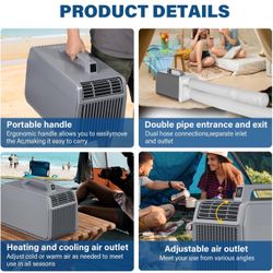 Portable Air Conditioner, 5460BTU Fast Cooling Outdoor Air Conditioner, 600W Power Consumption Tent