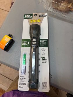 Police Security Twin Power 2000 Lumen Flashlight