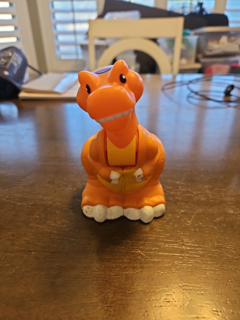 Fisher Price Little People Orange Adult T-Rex Prehistoric Dinosaur