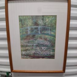 NEW "PRINT" OF CLAUDE MONET PAINTING, FRAMED AND MATTED WELL BY LOCAL ARTIST IN NAPLES FL, 1 OF 3 PRINTS OTHER PRINTS AVALIABLE!!!