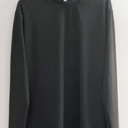 Men's Unbranded Muscle Spandex Long Sleeve T-Shirt Black XL