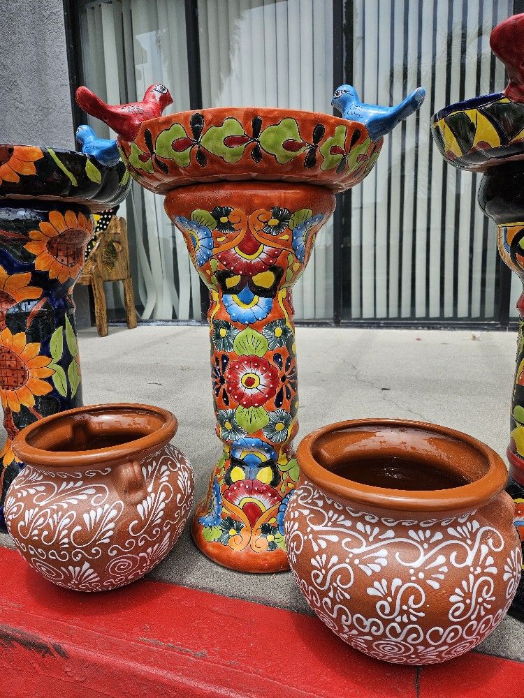 ⛲️💥Talavera Birdbath 💥 Fountain ⛲️ Etsy Casamxartesanalstore