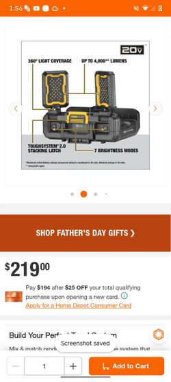 DeWalt tough system 2.0 tool only