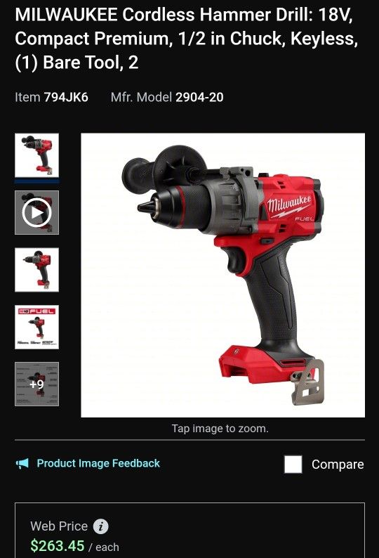 Milwaukee 18v Cordless Hammer Drill: