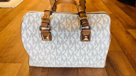 Michael Kors White Signature Logo Satchel