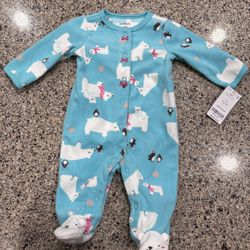 Carters 3 Month Fleece Winter Jammie’s
