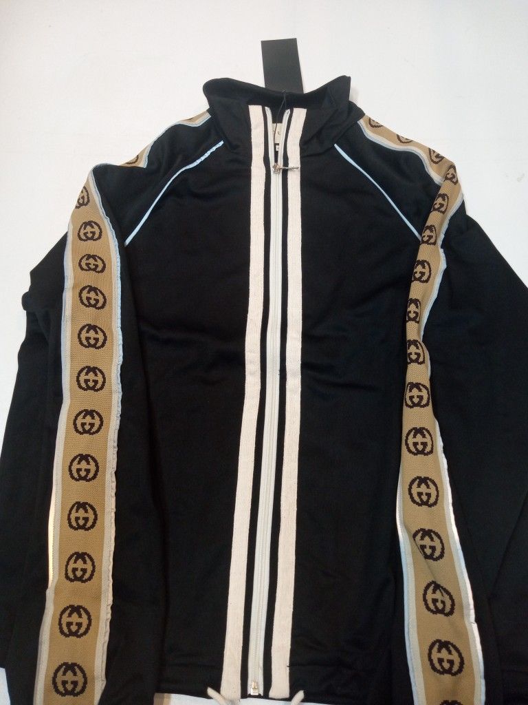 Gucci Black Zipper Front Track Jacket 
