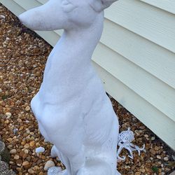 Sitting Dog Greyhound Statue, Cement/ceramic casting - very heavy