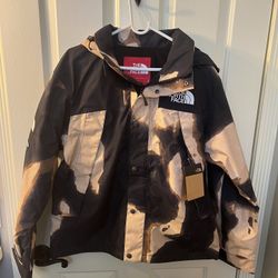 Supreme North Face Bleached Denim Mountain Jacket